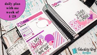 Plan With Me  Daily Planner Valentine [upl. by Llertnor]