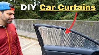 Fast Easy Cheap DIY Car Curtains Window Covers for Car Camping and Vans [upl. by Annatnas]