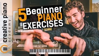 The Top 5 Piano Exercises For Beginners [upl. by Llehcim]