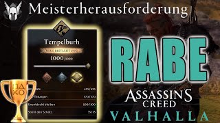 Assassins Creed Valhalla Tempelburh Gold Meisterherausforderung Raben Prüfung AC Rabe Tipps Tricks [upl. by Franckot]