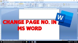 How To Change Page Number In MS Word Easy Tutorial [upl. by Queridas]