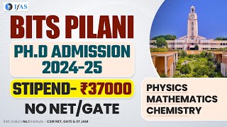 BITS Pilani PhD Admissions 202425  BITS Pilani PhD Admissions Date Out  Syllabus Criteria  IFAS [upl. by Nikolos]