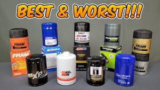 TEN oil filters compared  BEST amp WORST Cutups include WIX KampN AMSOIL Mobil1 more [upl. by Eloisa]