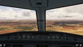 Qantas Pilots View ✈️ Touching Down at Cloncurry Airport Australia in MSFS 2020 [upl. by Decato]