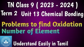 Problems to find oxidation number of element in a compound Class 9 Science Term 2 Unit 13 [upl. by Dorraj]