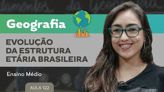 Evolução da estrutura etária brasileira​  Geografia  Ensino Médio [upl. by Eca645]