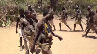 Africa Tanzania Hadzabe Bushmens Dance [upl. by Ajtak]