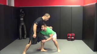 MMA Training Single Leg to a Double Leg Takedown [upl. by Inalaeham161]