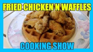 LEMON PEPPER CHICKEN N WAFFLES RECIPE cooking video [upl. by Swithbert894]