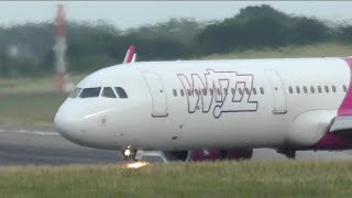 Wizz air A321231 arriving at Birmingham Airport [upl. by Chloras364]