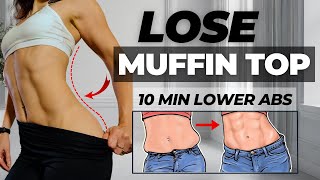 LOSE MUFFIN TOP FAT in 10 Days love handles  10 minute Home Workout [upl. by Aihselef]