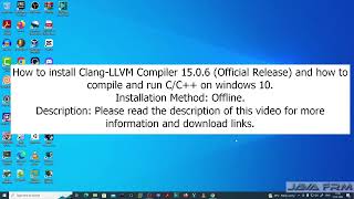 How to install Clang LLVM 1506 Official Release and how to compile and run CC on Windows 10 [upl. by Eiznil]