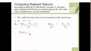 Calculating Realized Returns 111 [upl. by Alberic]