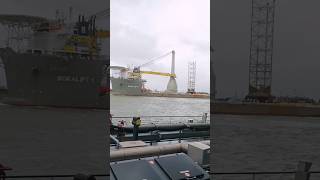 Boskalis off shore vessel on the rivertravelshipseatrendingviralshortsfeedshortvideo [upl. by Lissak]