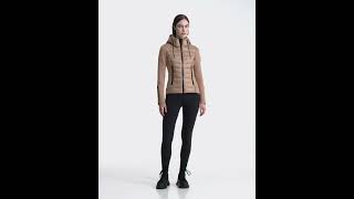 RUDSAK Shiny MABS NEOPRENE amp LIGHT DOWN JACKET Hooded Toffee Women [upl. by Aiveneg491]