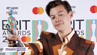 Harry Styles New Accent SHOCKS Fans At BRIT Awards [upl. by Iliram]