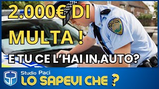 LO SAPEVI CHE  DUC  FINO A 2000€ DI MULTA E tu ce lhai in auto [upl. by Teevens75]