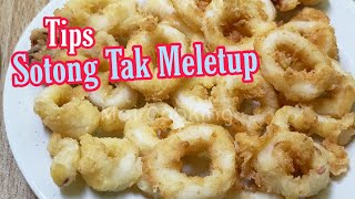 SOTONG GORENG TEPUNG tips sotong tak meletup tepung melekat elok [upl. by Inaboy]