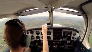 First solo navigation KortrijkWevelgem EBKT  Lille Lesquin LFQQ Piper 28 [upl. by Atnauqal6]