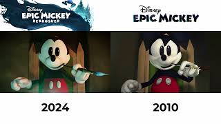 Disney Epic Mickey Rebrushed Intro Comparison [upl. by Kulda]