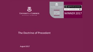 Doctrine Of Precedent Published on Sep 5 2017 [upl. by Medwin]