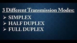 Simplex  Half Duplex  Full Duplex [upl. by Salita810]