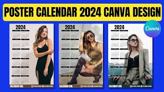 PAANO GUMAWA NG POSTER CALENDAR 2024 GAMIT ANG FREE ACCOUNT SA CANVA  TAGALOG TUTORIAL [upl. by Enirehtakyram706]