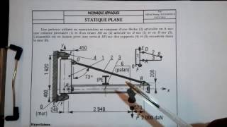 01 Statique analytique plane  Potence de manutention [upl. by Beatty101]