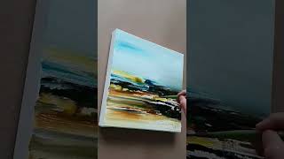 Easy Abstract Acrylic Painting shorts youtubeshorts art painting Landscape [upl. by Nyer]