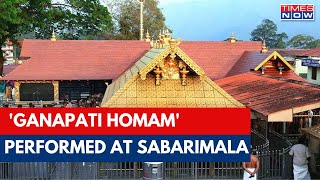 Sabarimala Temple Ganapati Homam Performed Devotees Offer Prayers [upl. by Ytsrik490]