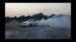 LEXUS GS350 drifting doughnuts burnout and power gliders [upl. by Enerual350]