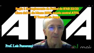 Fútbol Regla 1 del reglamento IFAB 2223 Terreno de Juego Prof Luis Pasturenzi ATFA 3132023 [upl. by Gelhar]