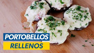 Cómo Hacer PORTOBELLOS RELLENOS en 1 minuto 🍄🧀 [upl. by Adlay]