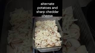 How to make cheesy potatoes cooking baking [upl. by Laram]