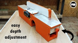 Make a Planner Bench Benchtop Jointer Easy depth adjustment [upl. by Ambros]