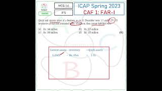 ICAP Spring 2023  MCQ v  CAF 1 SM005 [upl. by Therine876]