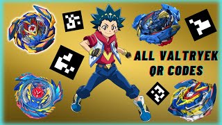 All Valtryek QR Codes  BEYBLADE BURST APP [upl. by Rollie]