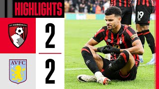 Solanke scores AGAIN in entertaining draw  AFC Bournemouth 22 Aston Villa [upl. by Gabby]