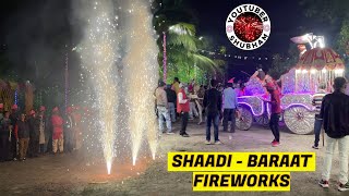 Amazing Fireworks in Shadi Baraat  Indian Wedding Crackers at Bokaro Jharkhand [upl. by Inahpit543]