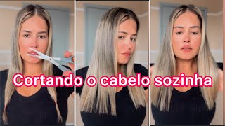 CORTANDO O CABELO SOZINHA EM CASA [upl. by Atinet50]