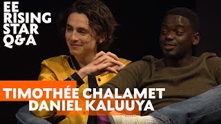 Timothée Chalamet amp Daniel Kaluuya  EE Rising Star QampA [upl. by Aneba]