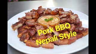 Pork Belly BBQ Nepali style  घरमै बनाउनुस स्वादिलो बार्बिक्यु  Homefoodbuzz [upl. by Michaeu]