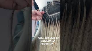 Aplicacion de extensiones con microchip Microring HAIR EXTENSIONS [upl. by Hseham254]