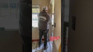 Replacing old door with new energy efficient door 🚪 🛠️🧰 replace old new doors energy [upl. by Aiekat]