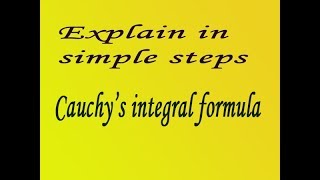 Cauchys integral formula statement amp Proof simple steps BY EASY MATHS EASY TRICKS [upl. by Stefa423]