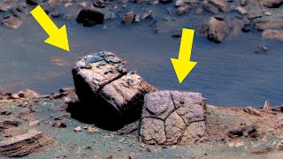 Material inusual expulsado de antigua zona de impacto en la superficie de marte  curiosity rover [upl. by Ahsiym]