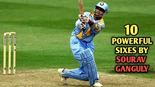 10 Powerful Sixes by Sourav Ganguly  When Dada is On Beast Mode [upl. by Enylecoj]