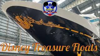 Disney Treasure Floats in the Meyer Werft Shipyard in Germany [upl. by Alva]