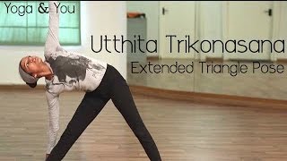 How to do Utthita Trikonasana Extended Triangle Pose [upl. by Akenor]