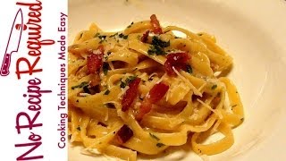 Pasta Carbonara  NoRecipeRequiredcom [upl. by Shaver209]